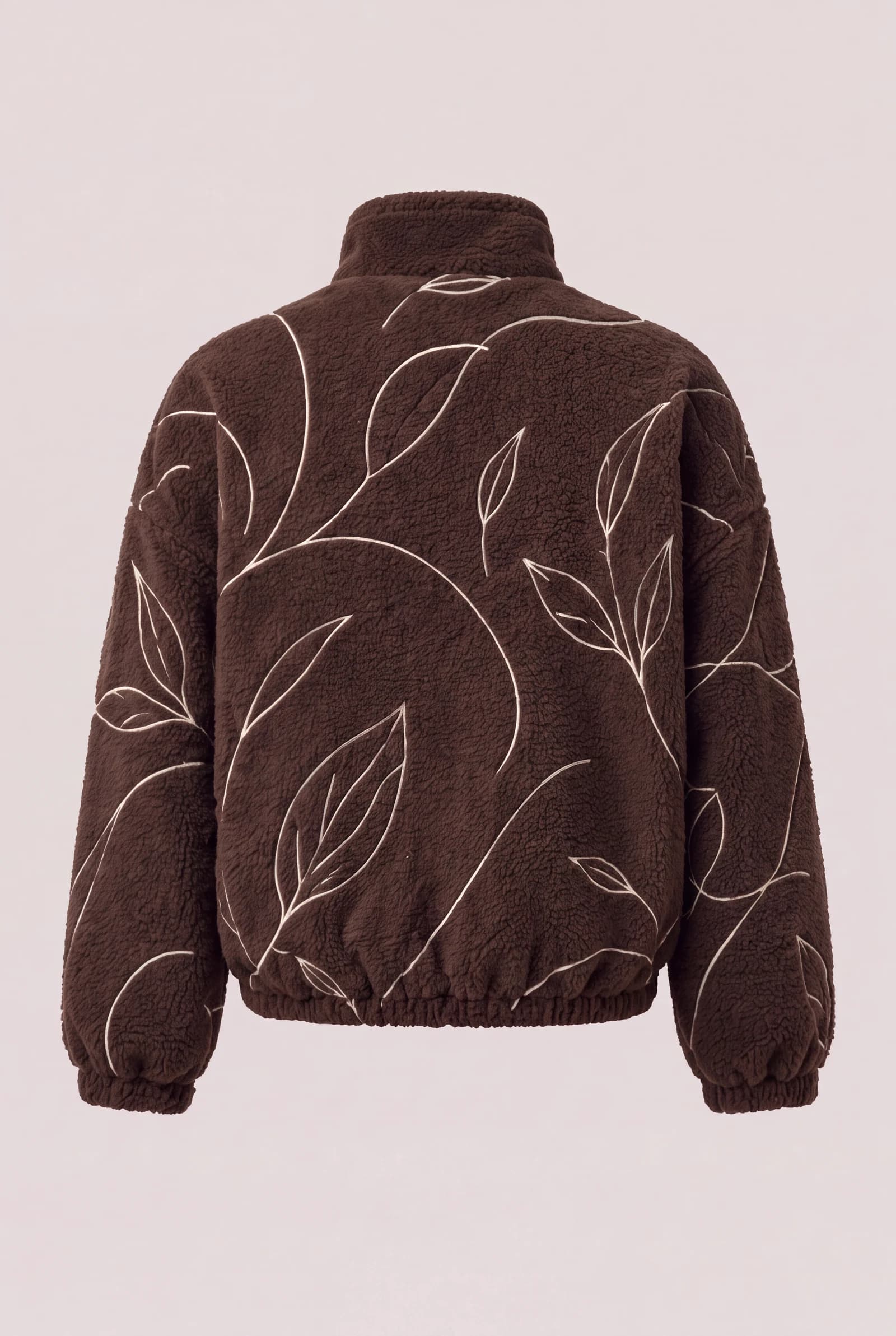 Line Fleece Jacket — Chocolate / Ivory, image 4